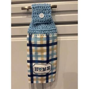 Crochet Top Kitchen Towel-Home-plaid pattern